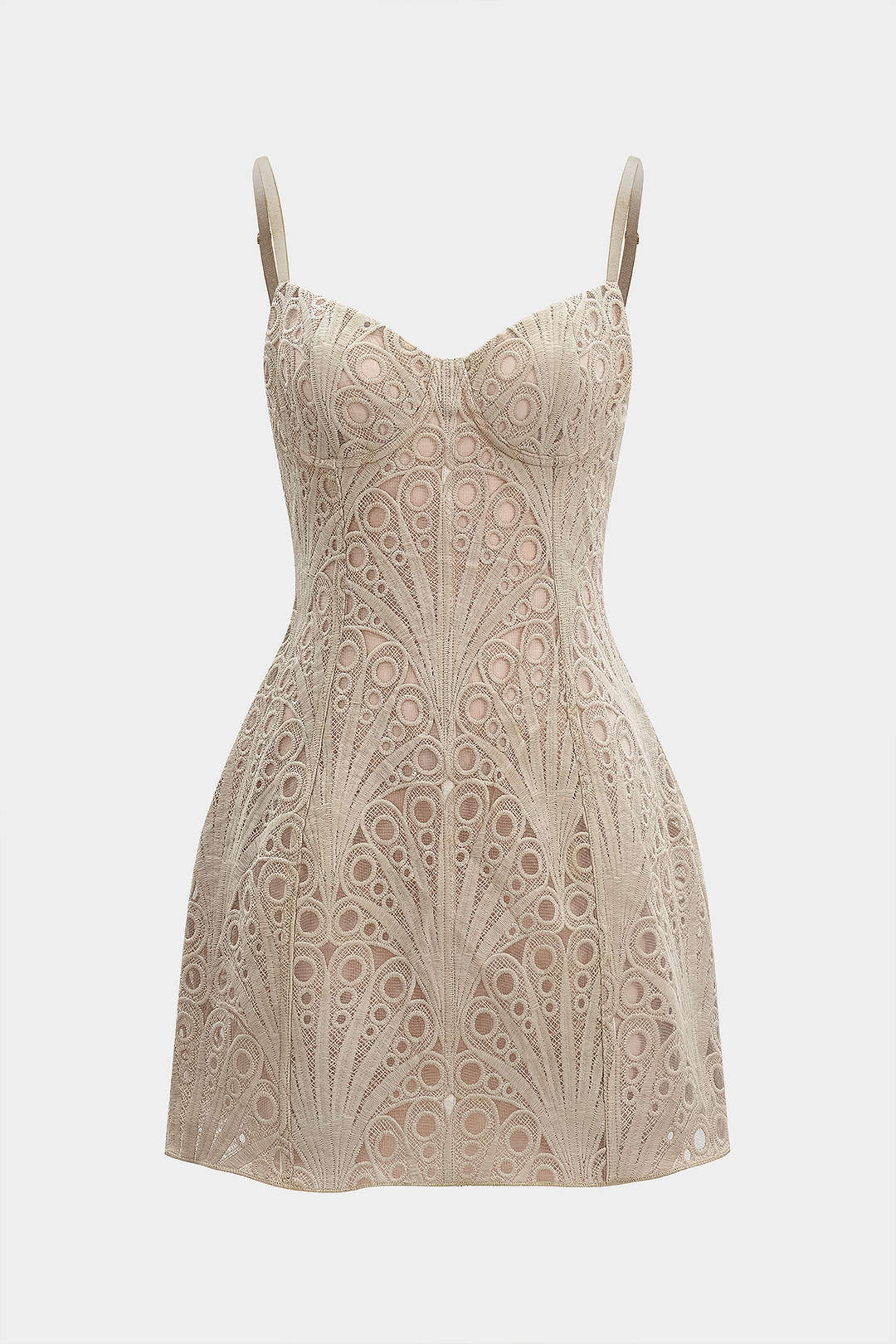 Lace Bustier Zipper Sleeveless Mini Dress – Micas