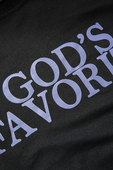GOD’S FAVORITE Print Crop T-shirt