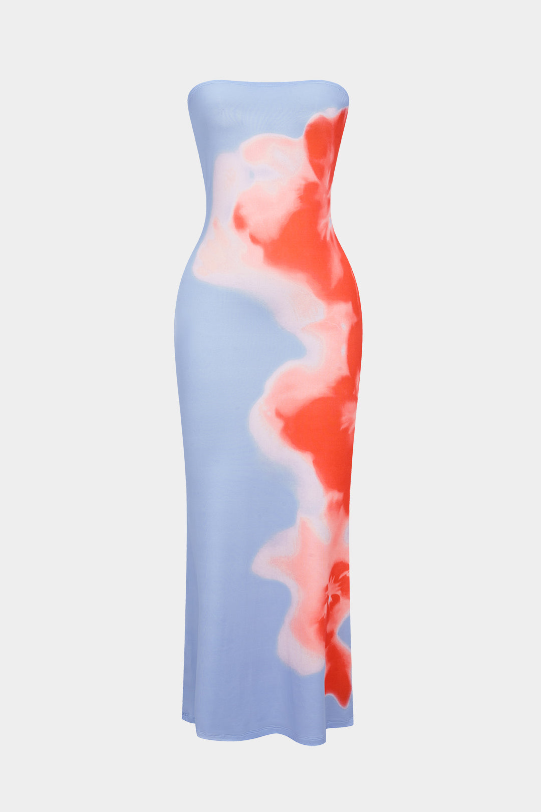 fitted lace wedding dress Flower Print Slit Maxi Dress – Micas