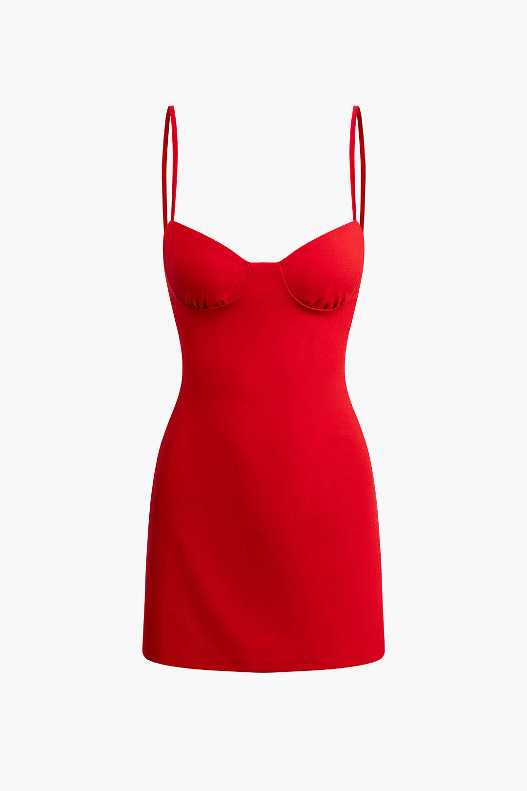 Red slip mini fashion dress