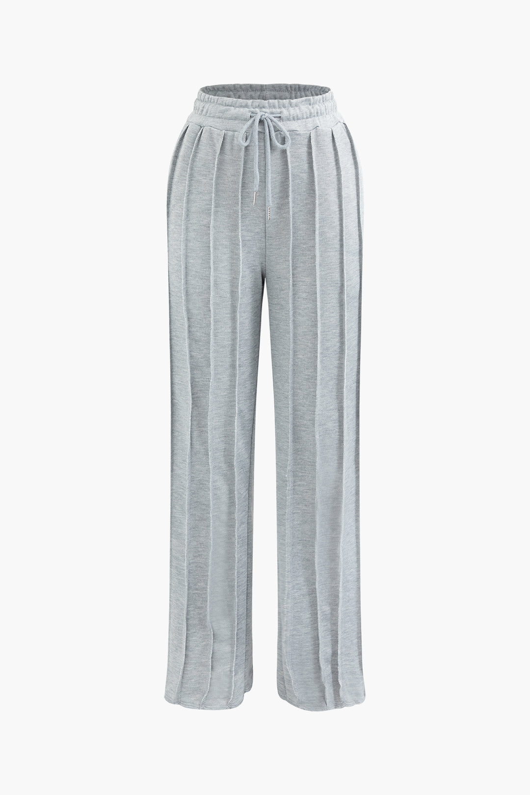 Seam Detail Sweatpants Beige  Lounge wear, Wide leg outfit, Straight  sweatpants