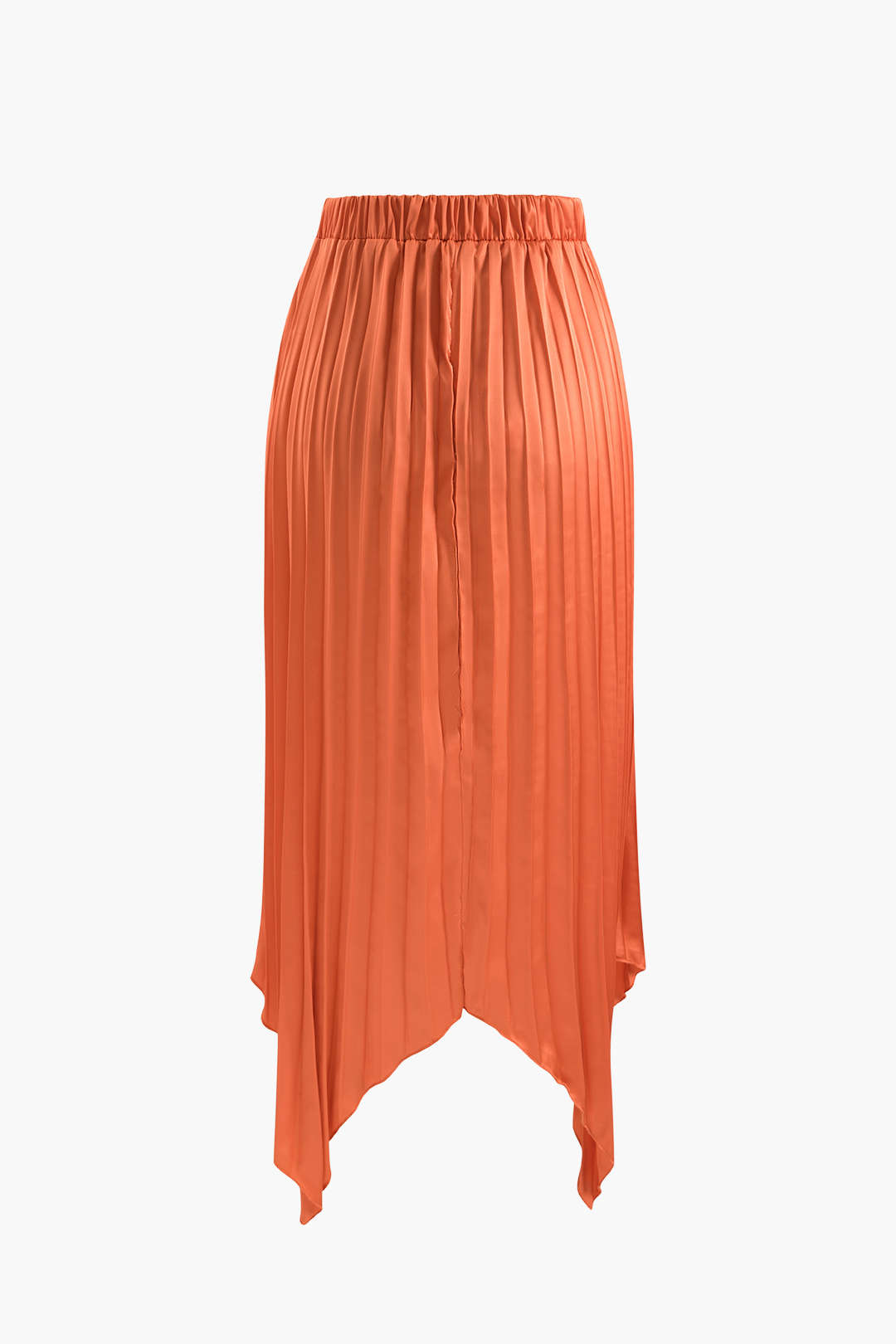 Knot Front Tube Top And Asymmetric Pleated Skirt Set