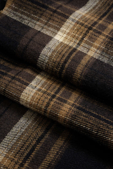 Plus Size Color Block Plaid Print Faux Leather Patchwork Tie-Up Asymmetrical Pocket Skirt