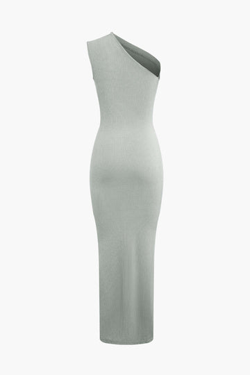 Asymmetric Sleeveless Slit Maxi Dress