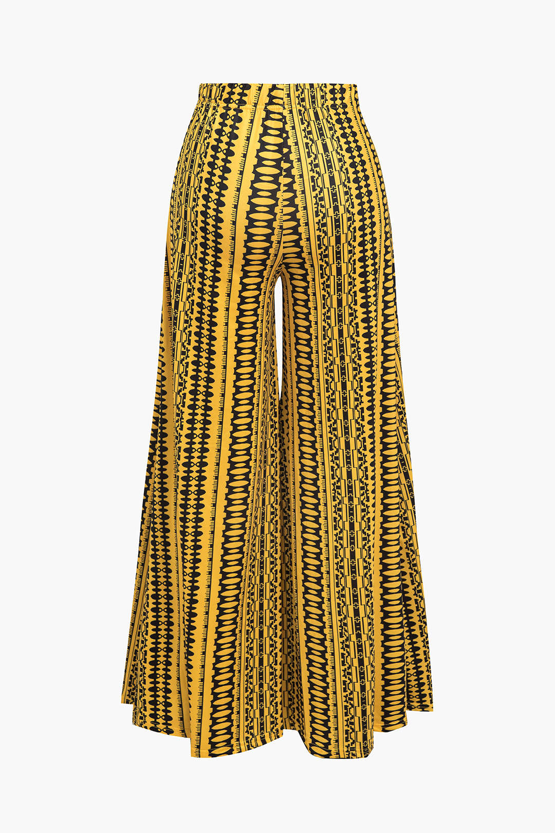Abstract Print Knot Tube Top And Wide Leg Trouser Set