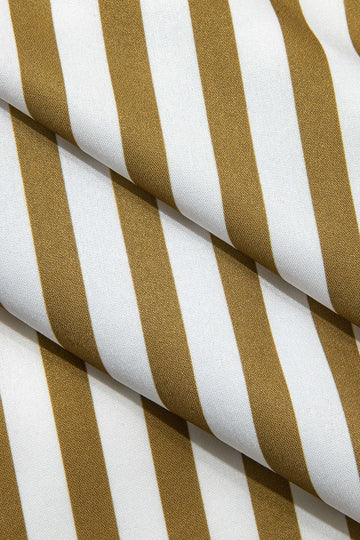 Colorblock Striped Long Sleeve Shirt And Shorts Set