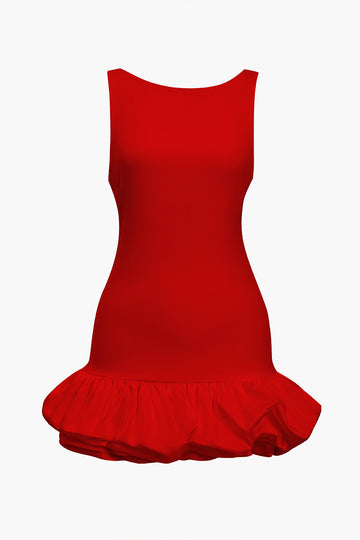 Masszív Tank Ruffle Hem mini ruha