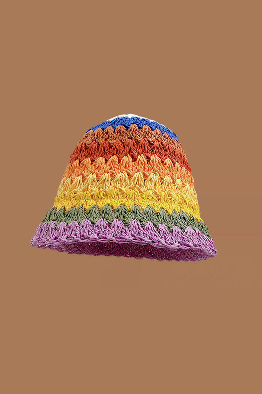 Rainbow Crochet Fisherman Hat