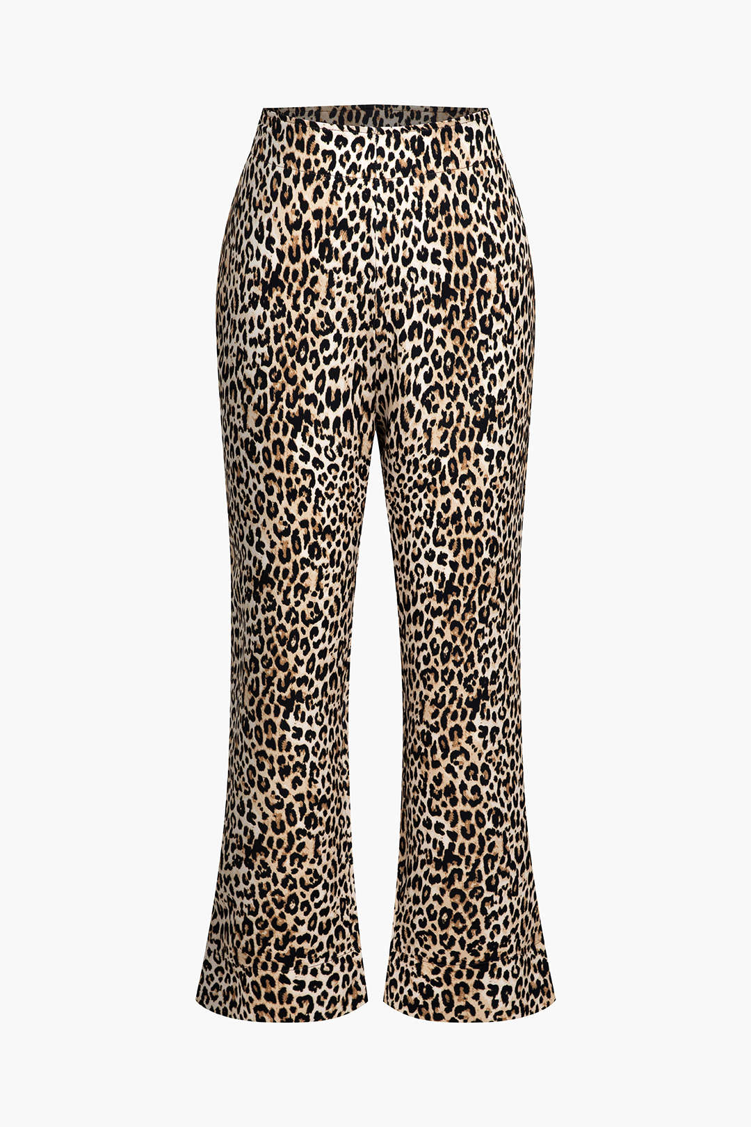 Leopard Print Wide-Leg Pants