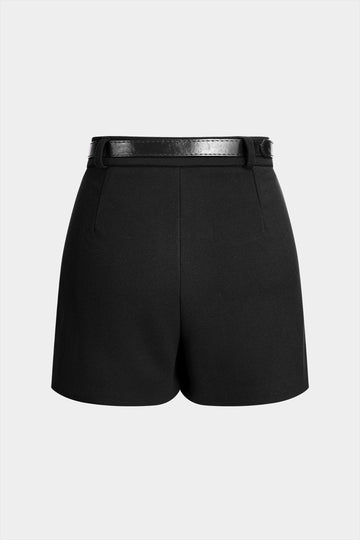 Shorts mit hoher Taille Gitter