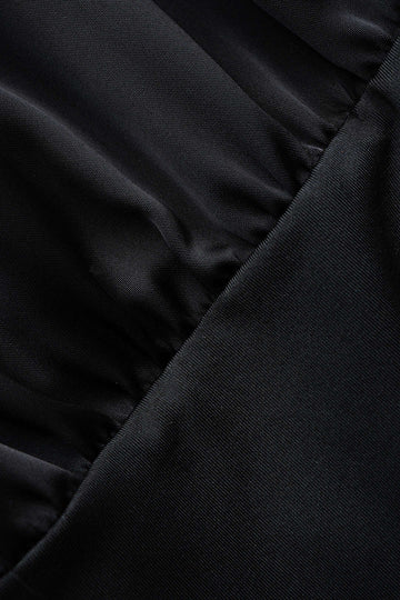 Satin Ruched Crossed Sleeveless Bodysuit