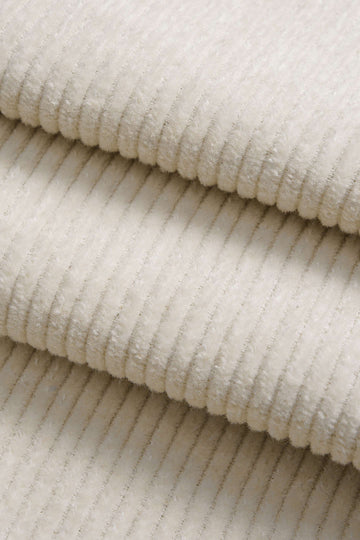 Corduroy Belted Ruched High Waist Wide Leg Pants