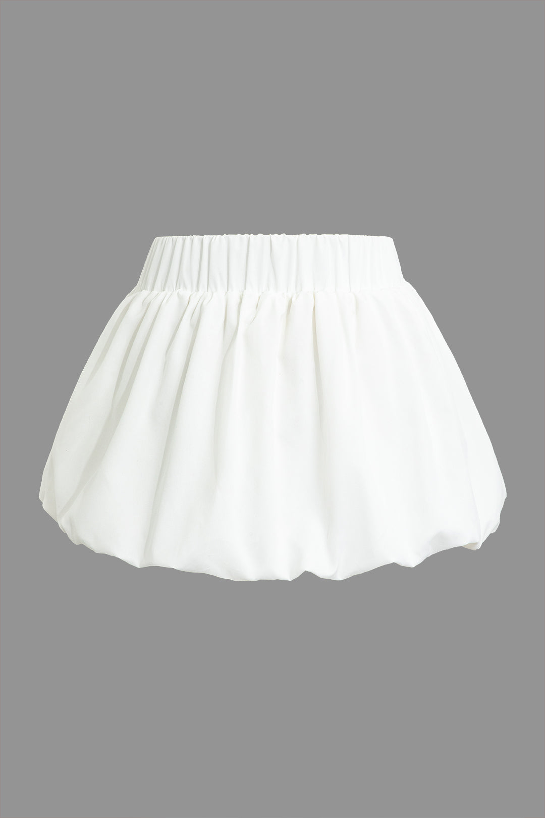 Solid Basic Puff Mini Skirt