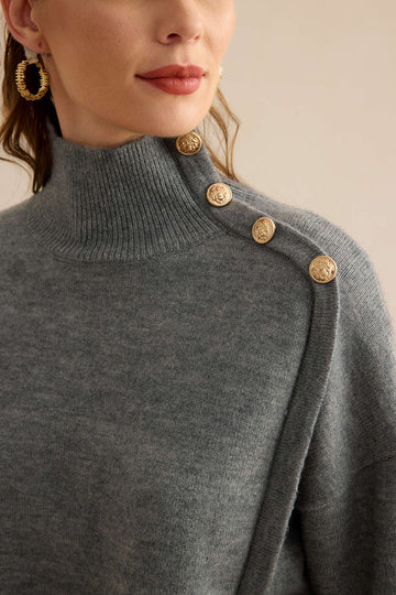 Bouton asymétrique en tricot