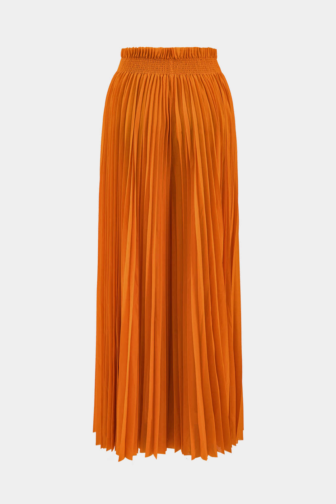 Halter Neck Ruffle Tube Top And High Waist Pleated Wide Leg Trousers Set