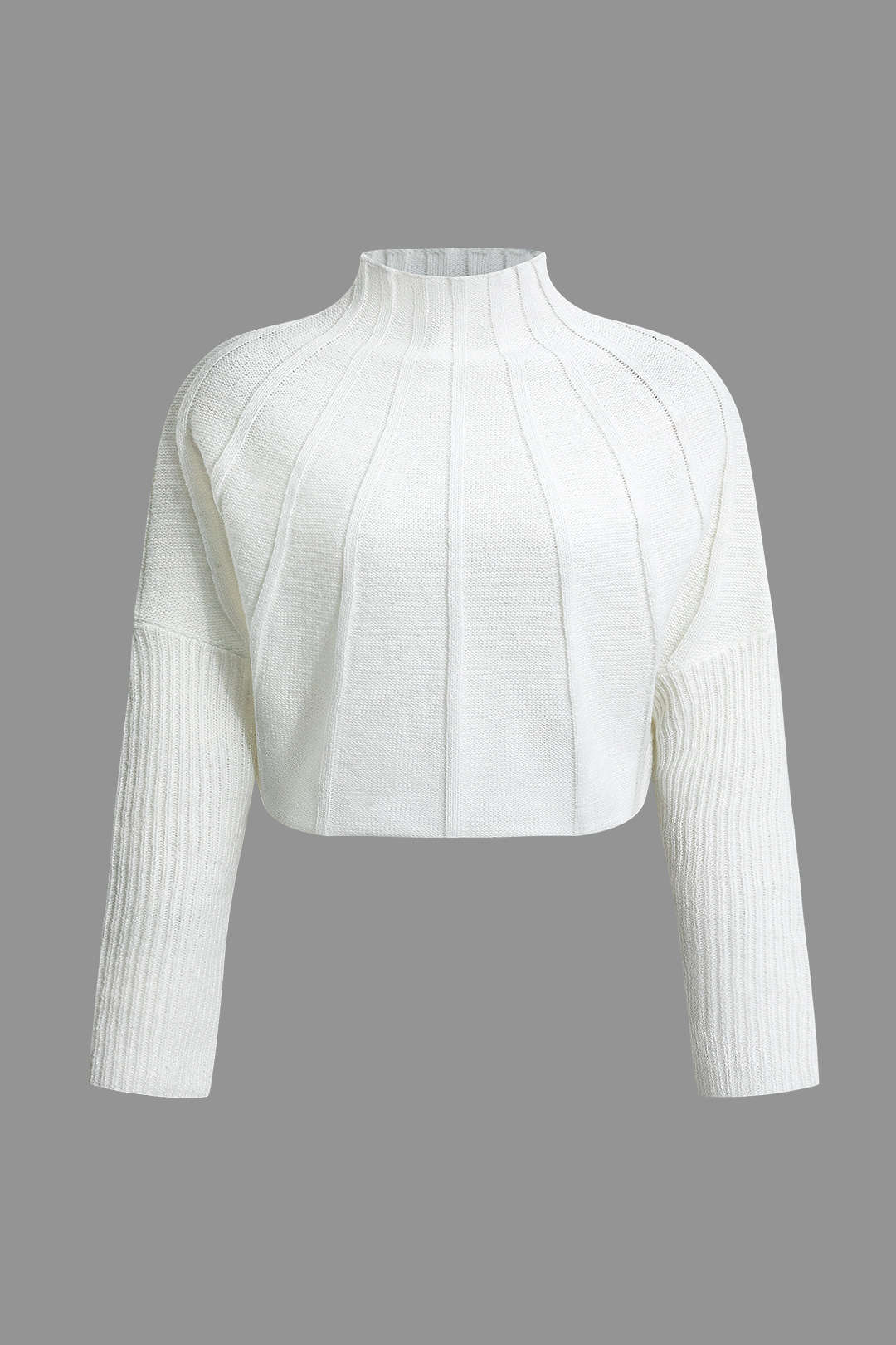 Plus Size Solid Knit Long-Sleeve Top