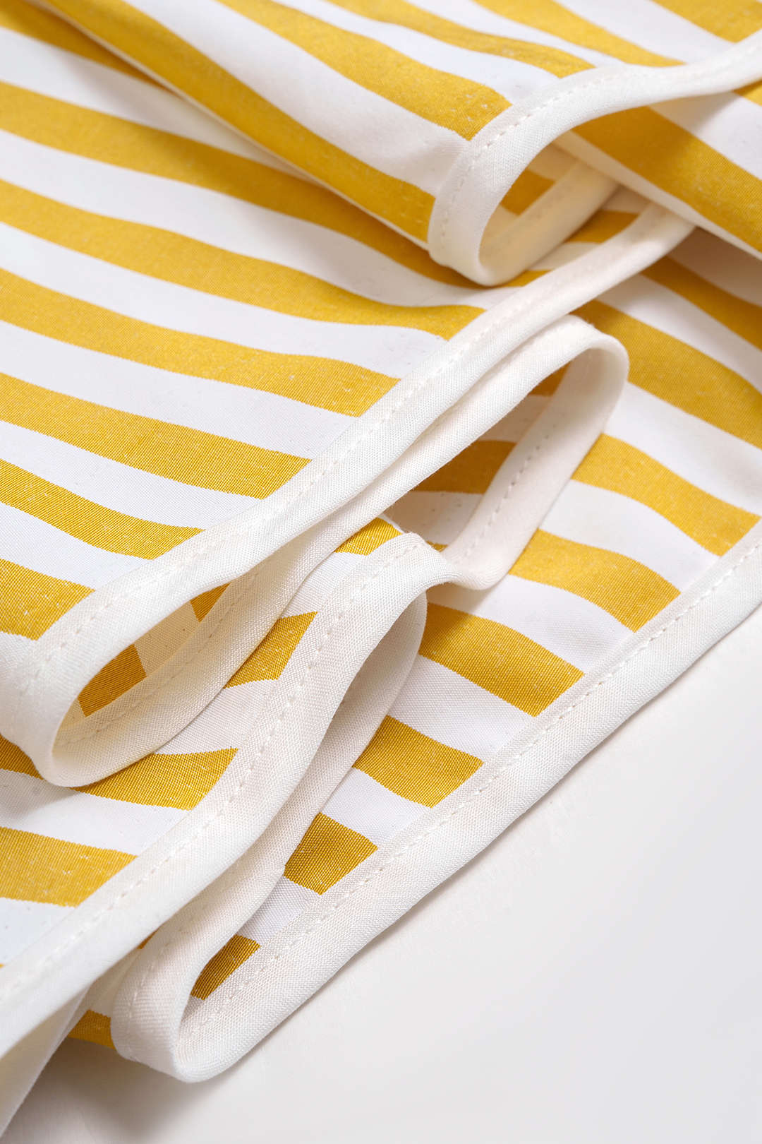 Stripes Print Halter Neck Shirred Backless Sleeveless Mini Dress