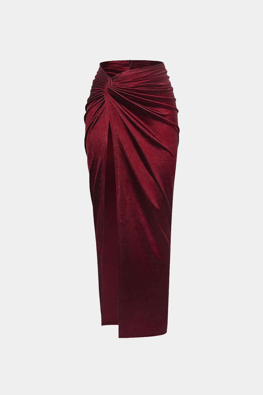 Twist Dettall High Slit Midi Skirt