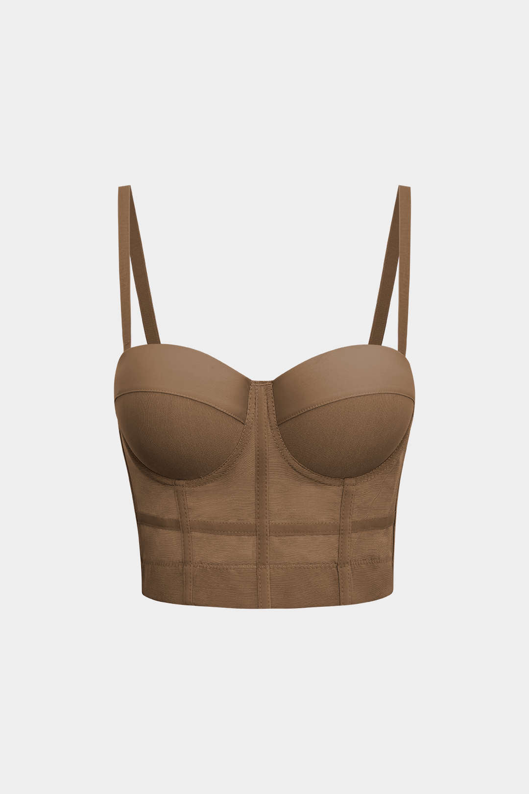 Top zo sieťoviny s kosticami Bustier