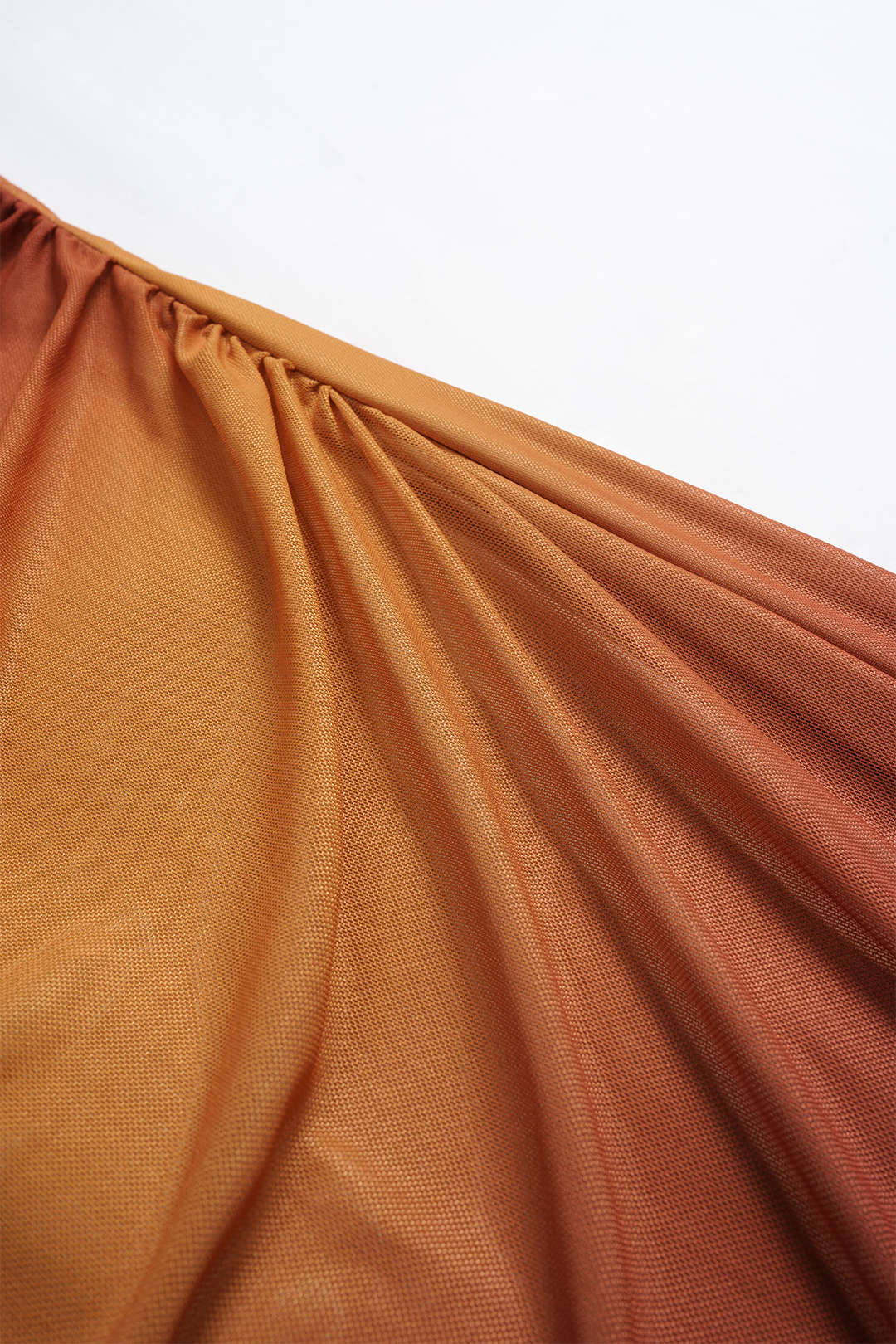 Plus Size Ombre Print Mesh Asymmetrical Sleeveless Maxi Dress