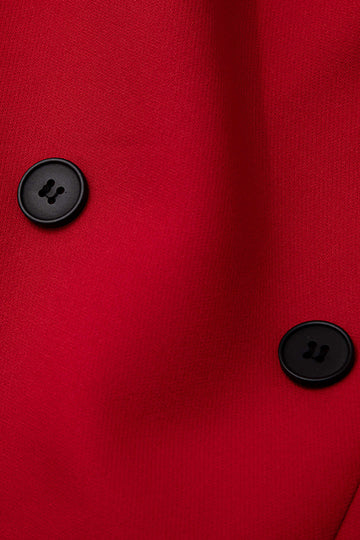 Button Detail Strapless Slit Midi Dress