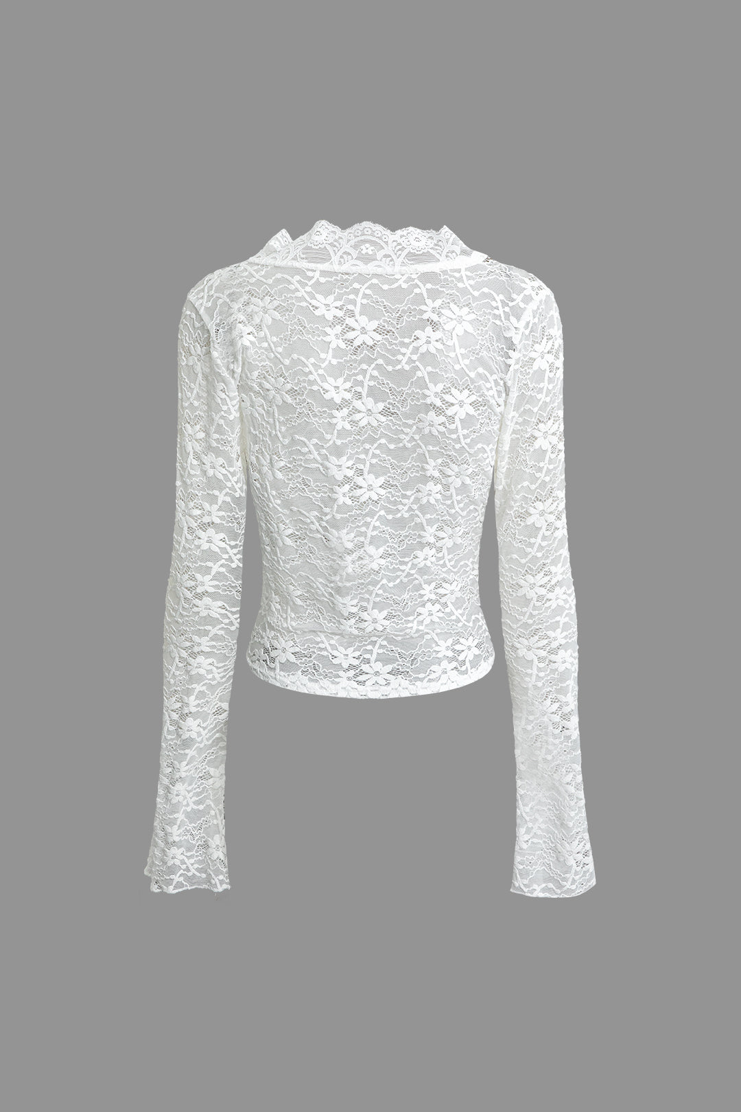 Lace V-neck Long Sleeve Top
