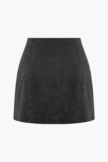 Corduroy Button Skirt