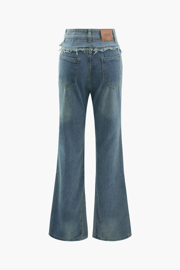 Frayed Bootcut Jeans