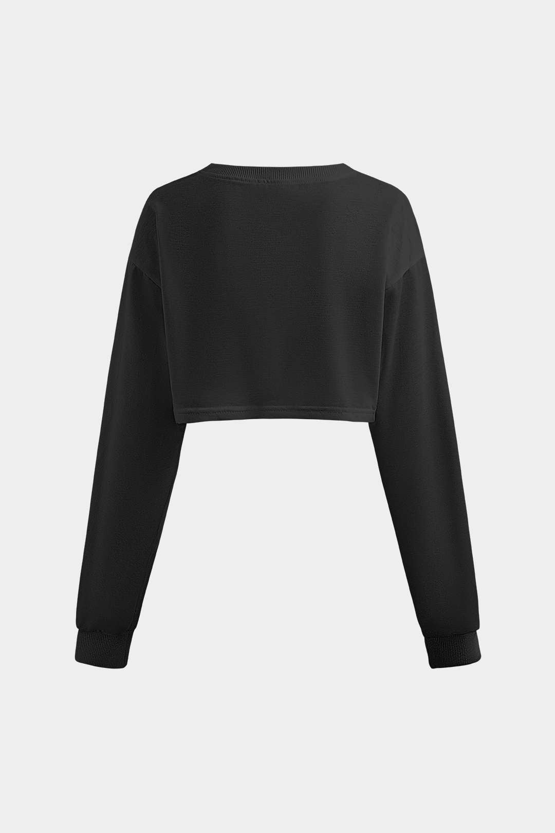 Bodyprint Crop top met ronde hals en lange mouwen