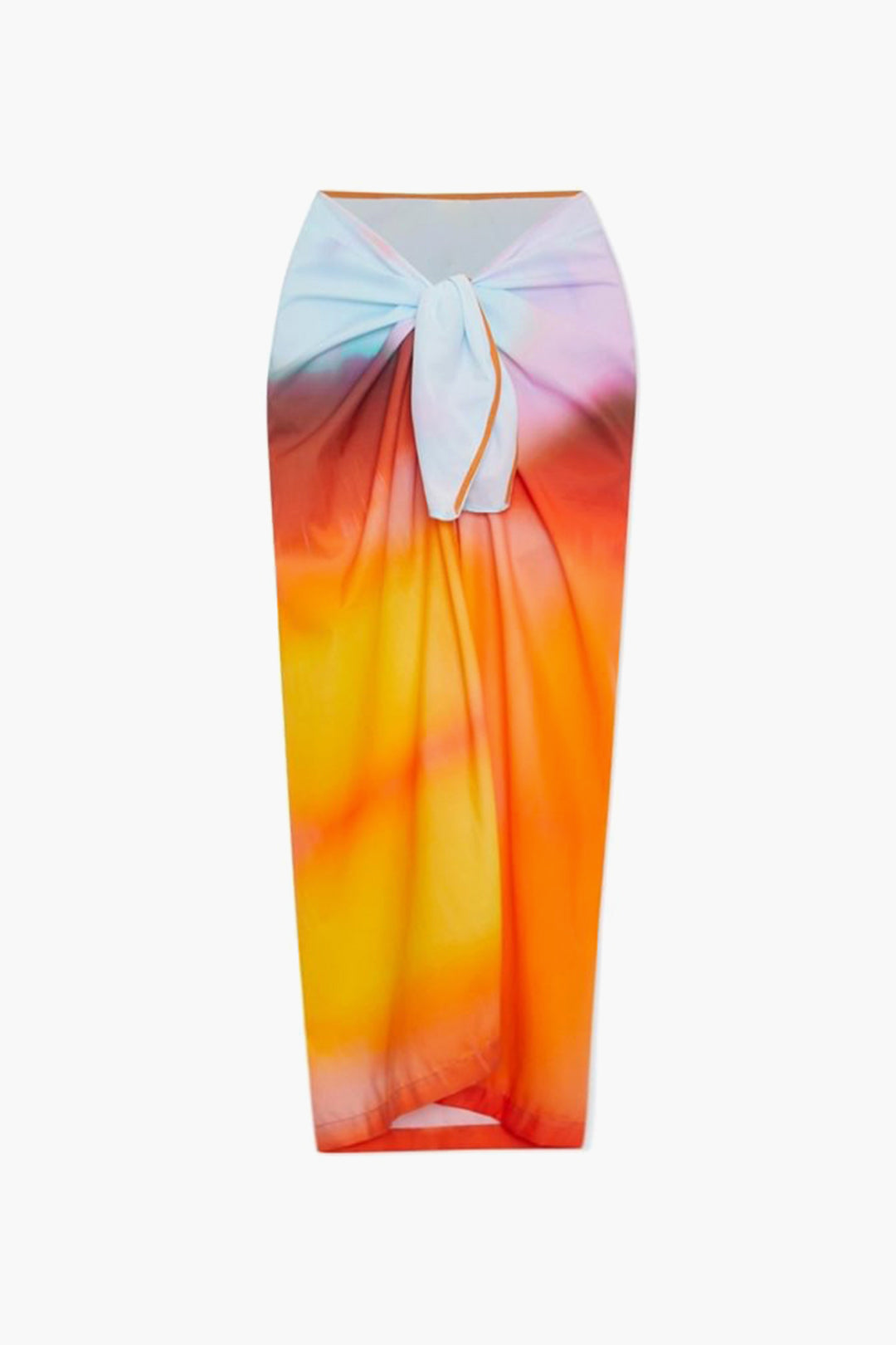 Tie Dye Mesh Knot Cover Up