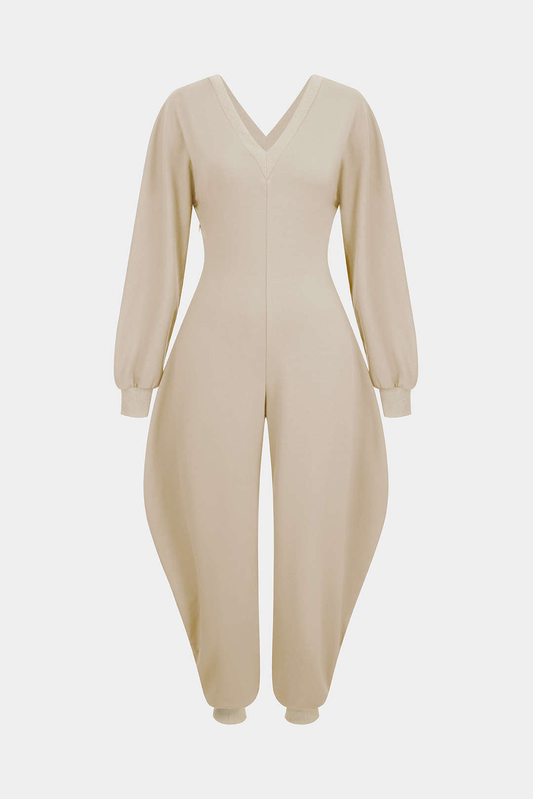 V-Neck Long Sleeve Jumpsuit