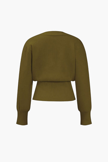 V-Neck Sweater Cardigan