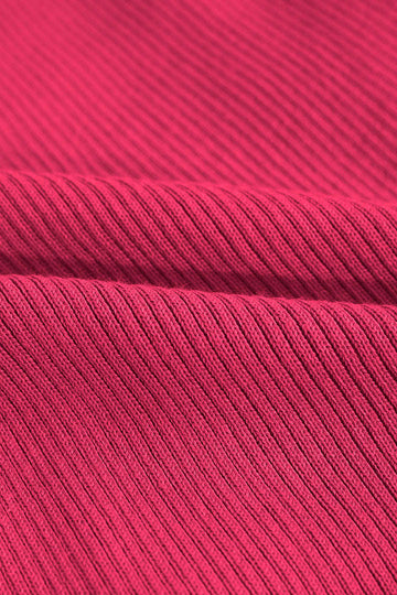 Muschelhülle gerippte Knöpfe unten Maxikleid