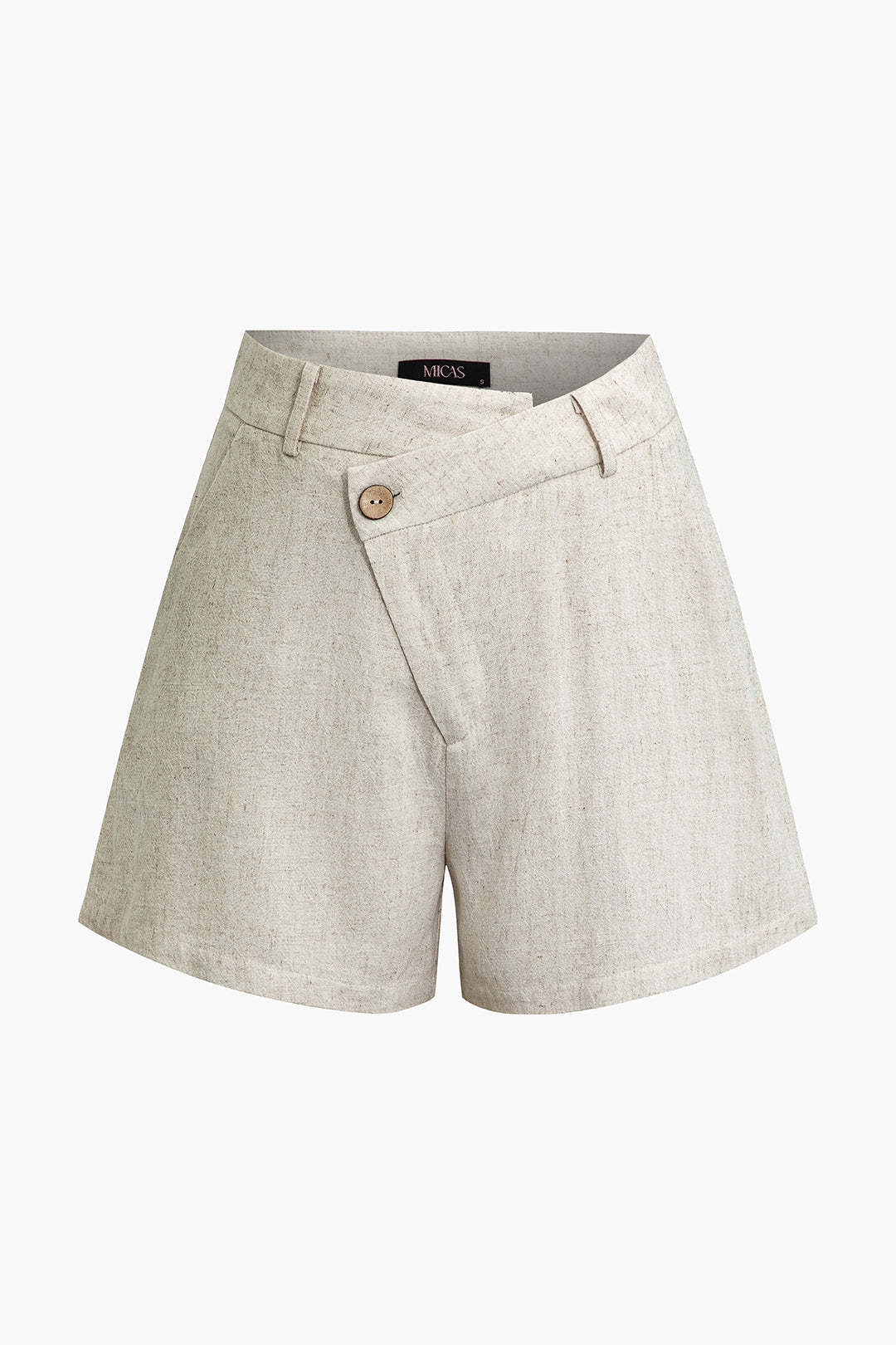 Asymmetric Linen Shorts