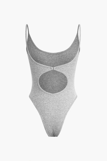 Basic Solid Cut Out Bodysuit