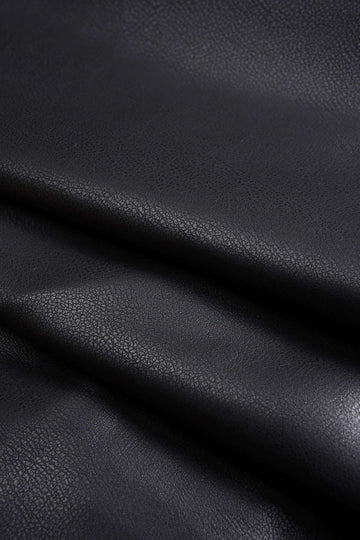 Faux Leather Ruched Zipper Shorts