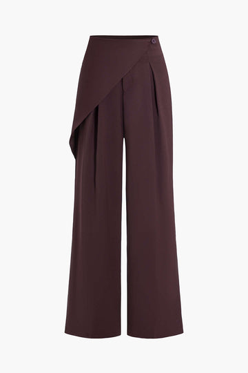 Asymmetric Wide-Leg Pants