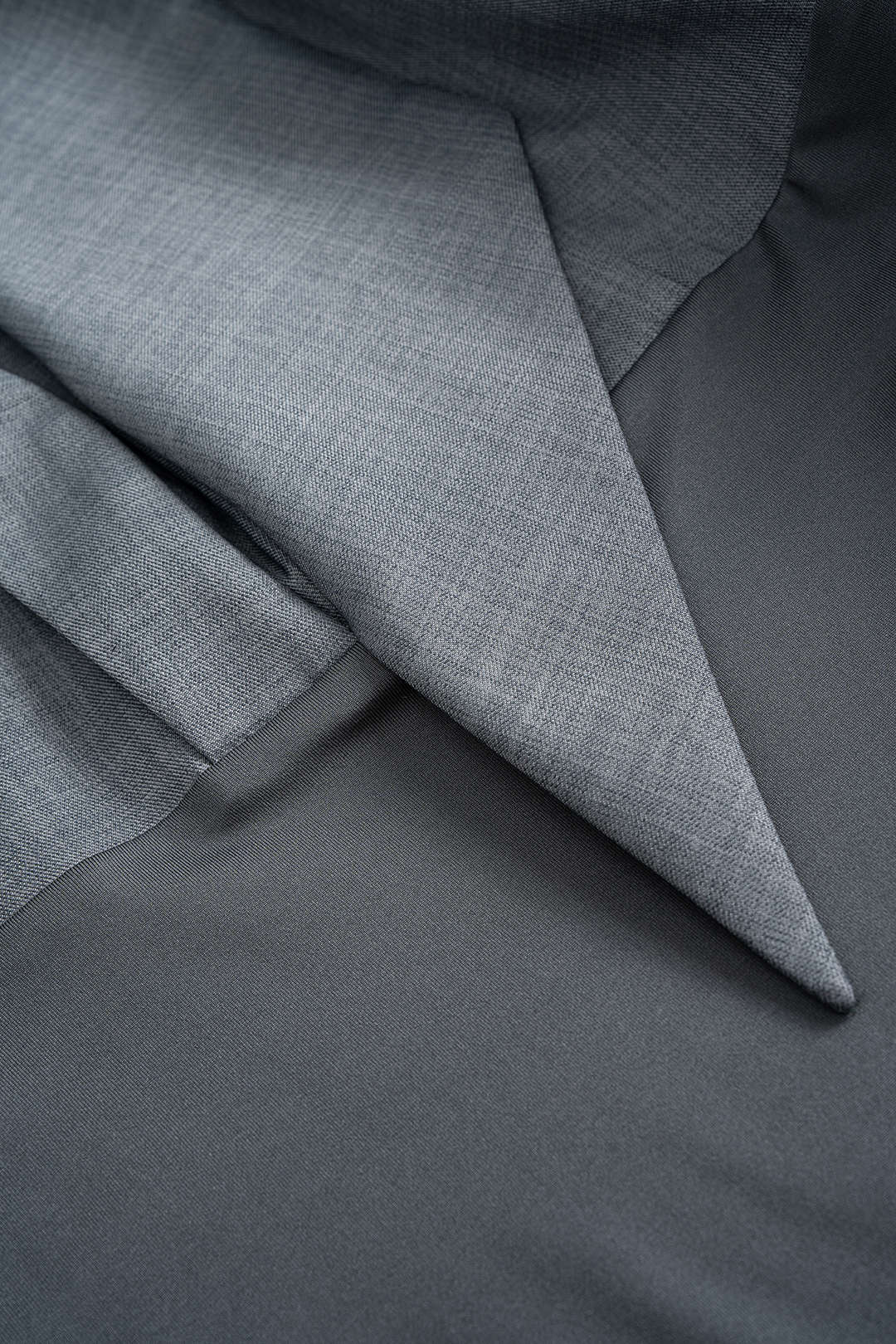 Notched Lapel Asymmetrical Long Sleeve Bodysuit