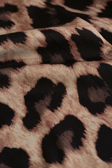 Leopard Puff Sleeve Mini Dress