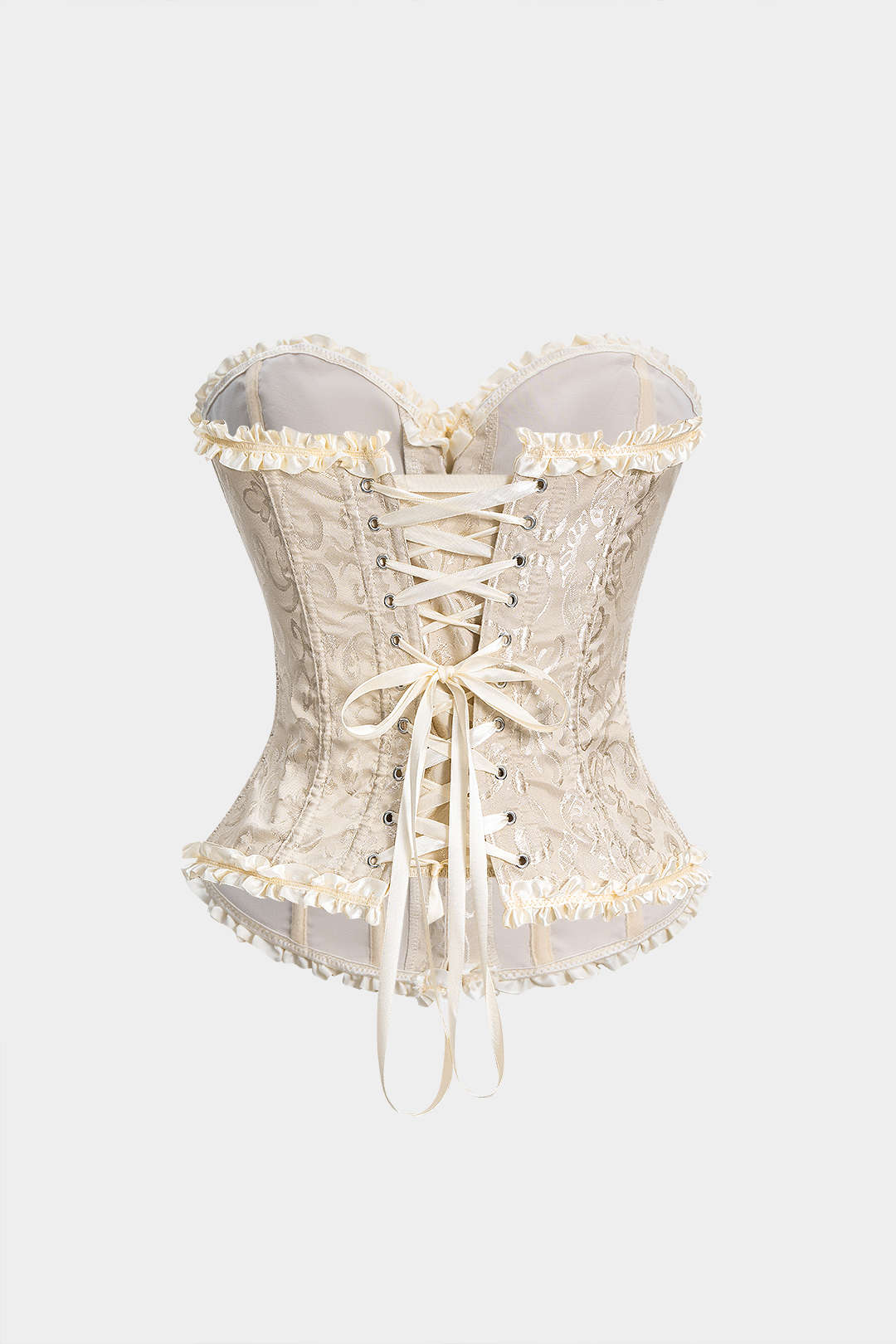 Artistic Print Corset Tie-Back Tube Top