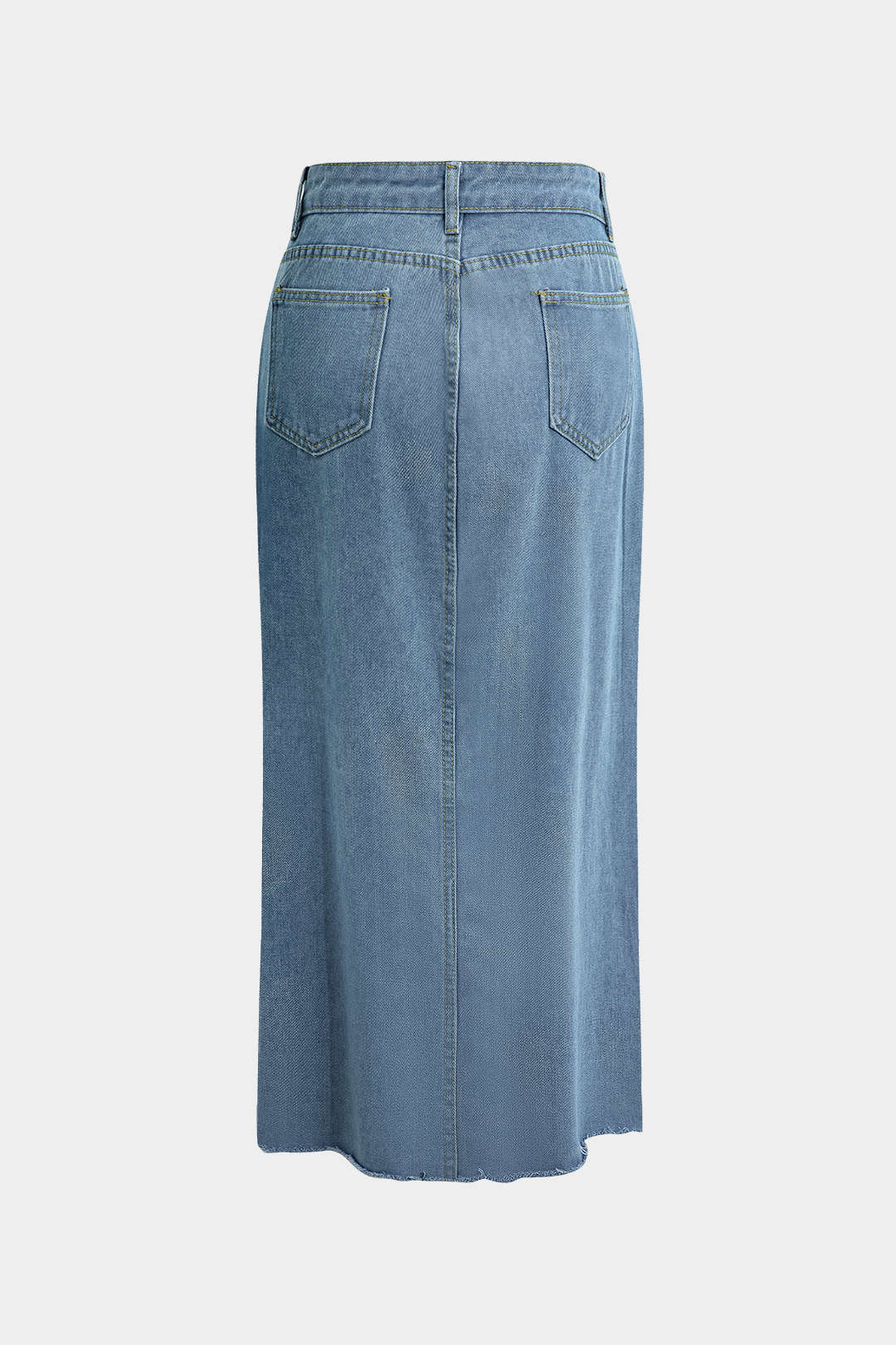 Enveloppe de jupe midi en denim en enveloppe