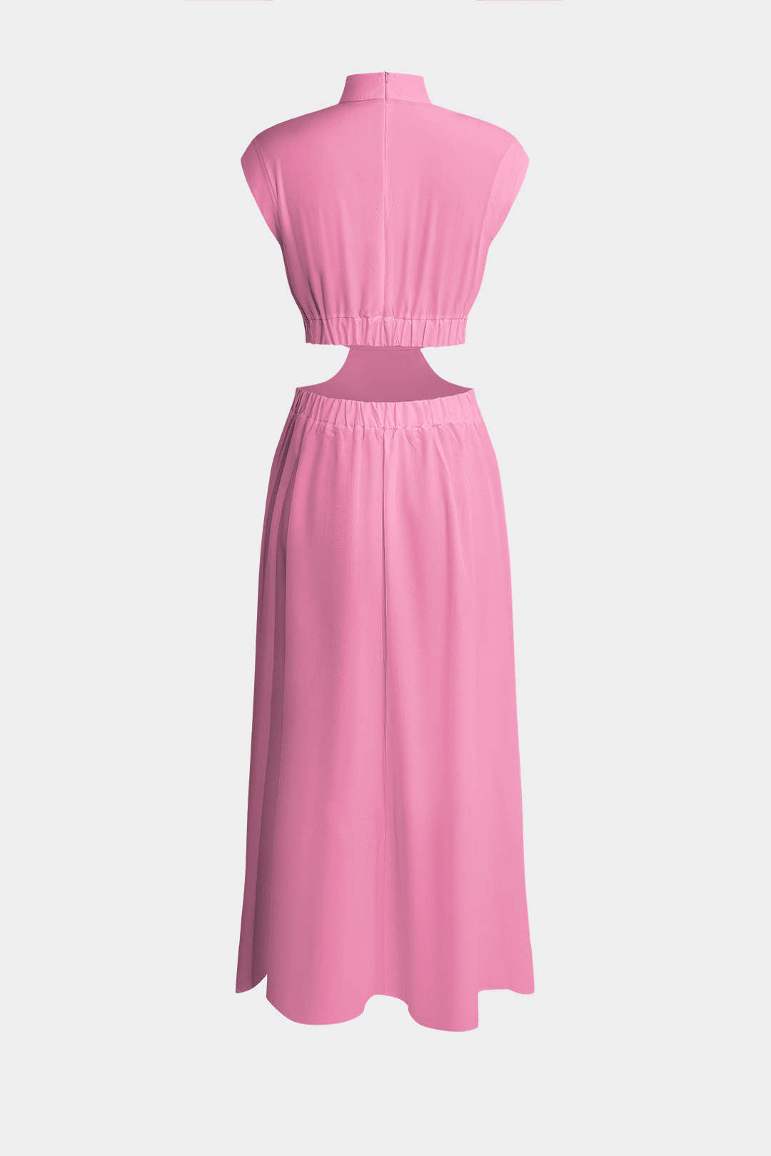 Robe maxi plissée coupée au cou