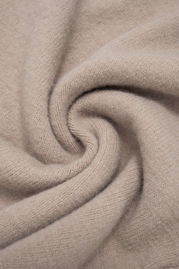 Knit Patchwork Faux Fur One Shoulder Long Sleeve Mini Dress