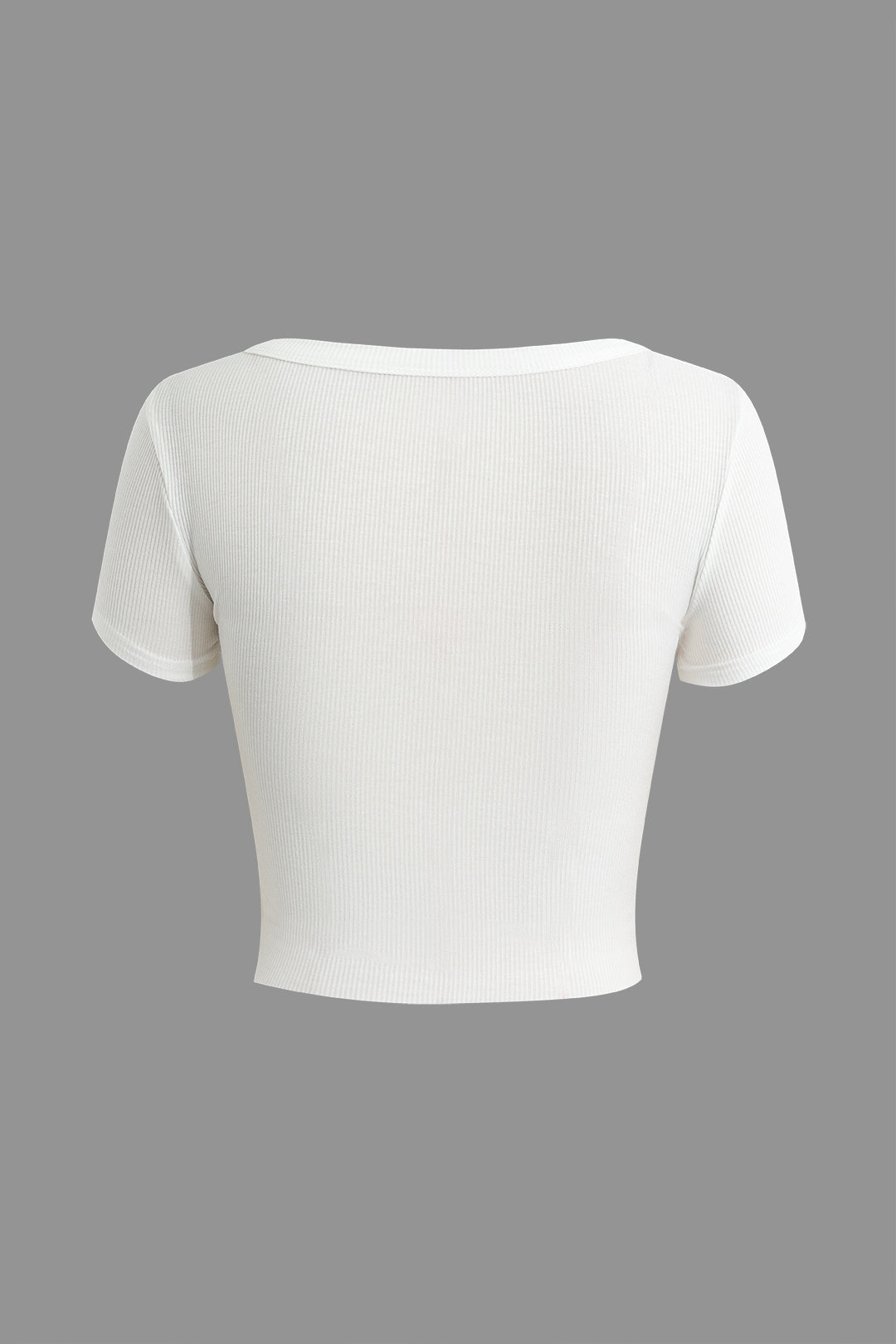 Basic Solid Crop T-shirt