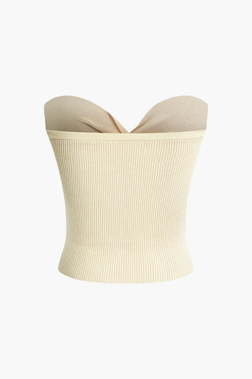 Twist Ruched Tube Top