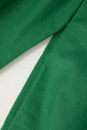 One Shoulder Linen Cut Out Wrap Midi Dress