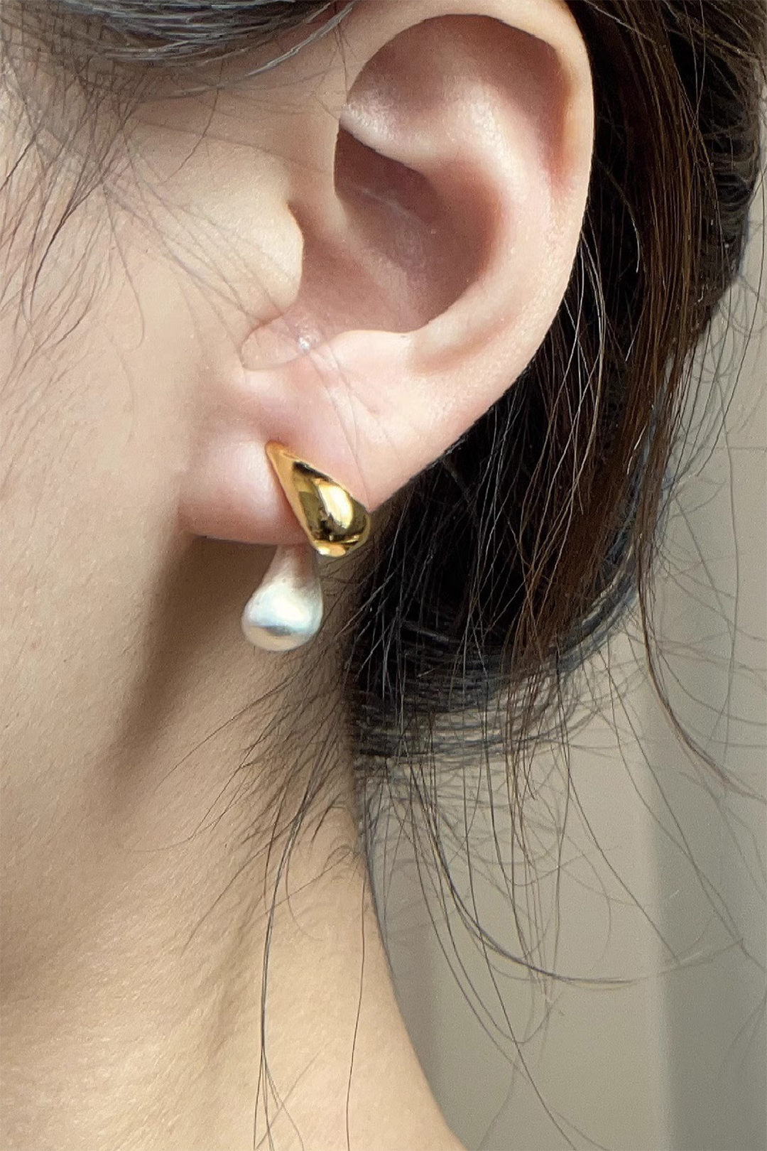 Reversible Teardrop Metal Earrings