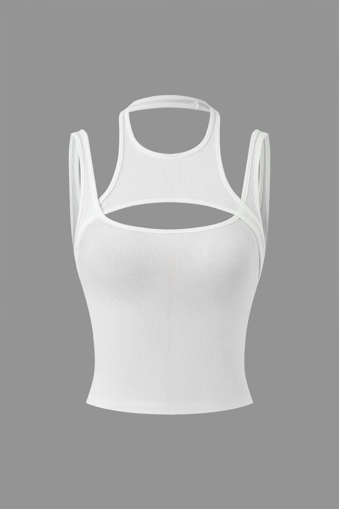 Cut Out Halter Tank Top