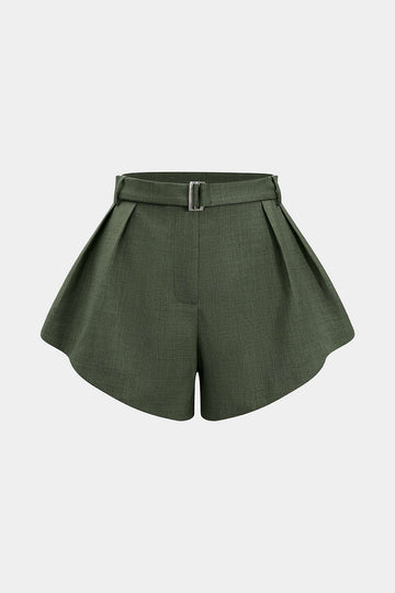 Solid Wide Leg Shorts