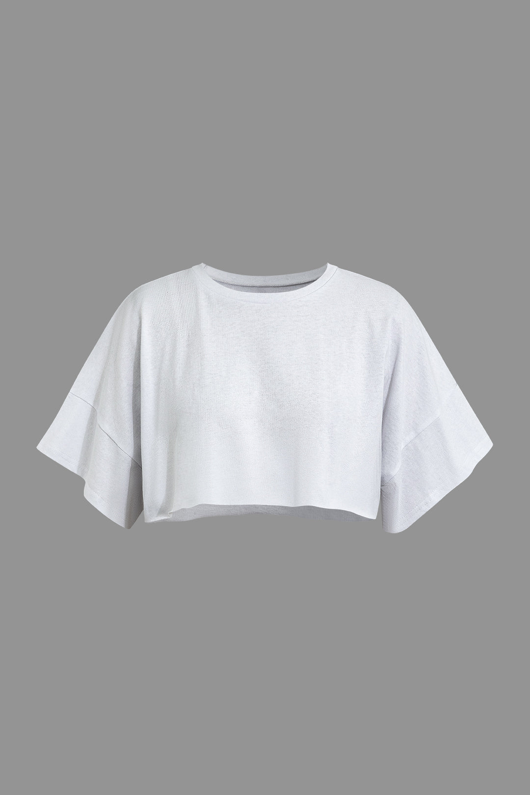 Relaxed Fit Round Neck Super Crop T-shirt